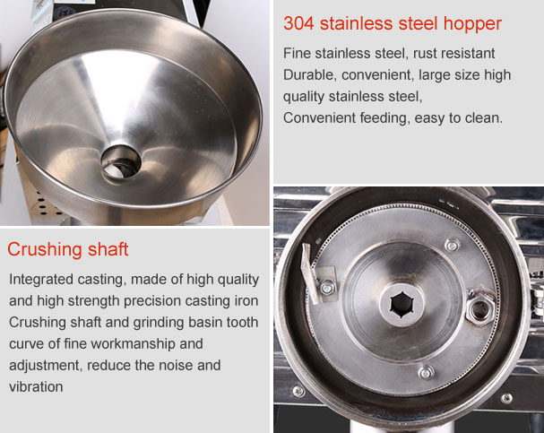 stainless steel hopper peanut grinder